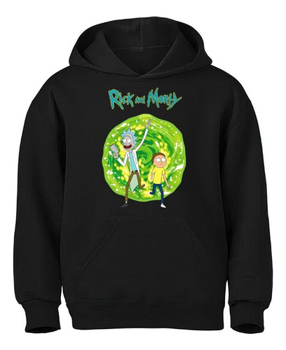 Poleron Canguro Estampadas Con Diseño Rick And Morty Nuevo