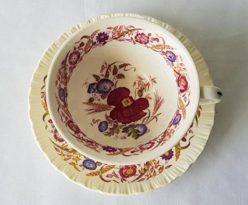 Taza Y Plato De Té Porcelana Inglesa Wedgwood Cornflower (Usado)