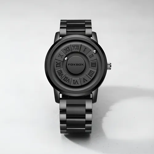 Reloj Foxbox Magnético Acero Inoxidable Negro. Negro | Cuotas sin interés
