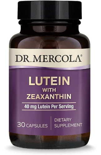 Luteína Con Zeaxantina 40 Mg Dr. Mercola 30 Capsulas