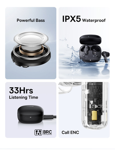 Baseus Bowie E19 Bluetooth 5,3 Impermeables 33h De Bateria