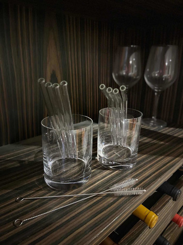Imagen 2 de 2 de Bombillas / Pajitas De Vidrio Para Cocteles