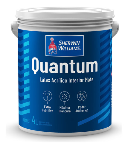 Pinturas Sherwin Williams Quantum Interior Mate Blanco 4 Lts