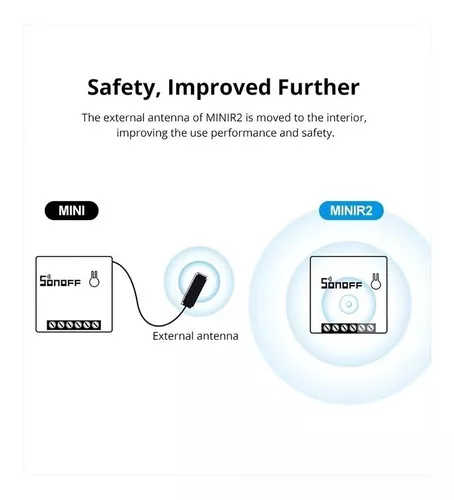 Interruptor Wifi Sonoff Mini R2 C/bornera Llave Ext Pack X2u