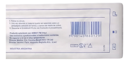 Cepillo Endouterino Endometrial Estéril Endobrush X Unidad