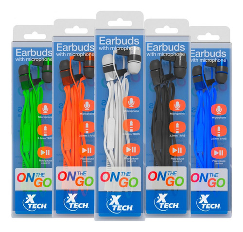 Audífonos Con Micrófono Earbuds On The Go Xtg-235