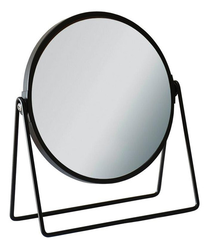 Espejo De Mesa Con Aumento Dorado Negro Plata