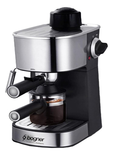 Bogner- Cafetera Espresso Capuccino De 4 Tazas Para Café