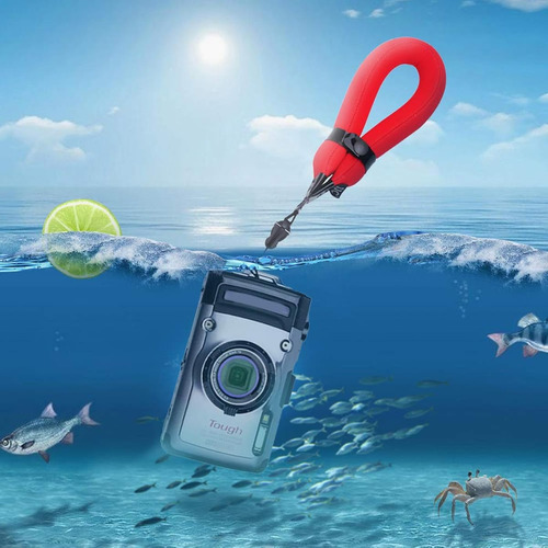 Correa Para Camara Olympus Tg-7 Impermeable Flotante Rojo