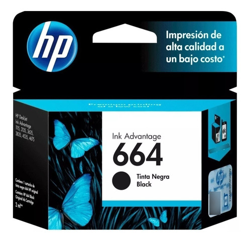 Cartucho De Tinta Hp Original 664 Negro