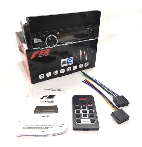 Imagem 6 de 8 de Rádio Automotivo Bluetooth 1020bt Smartphone Receiver Usb R8