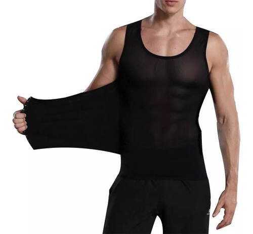 2x1 Camiseta Faja Reductora Modeladora Hombre Doble Soporte