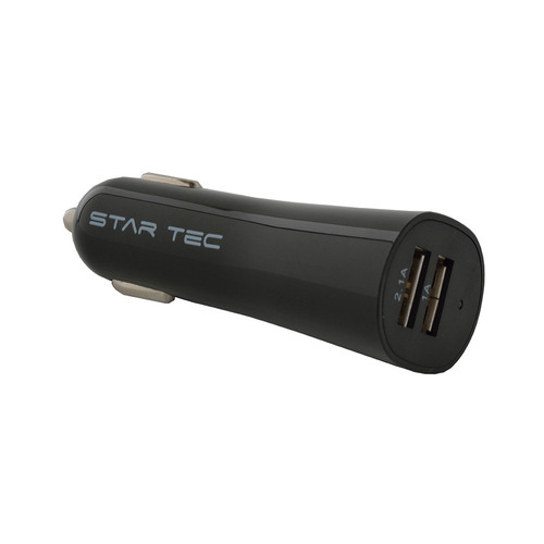 Cargador Doble Usb Para Carro Star Tec St-cc-02 Blister Negr