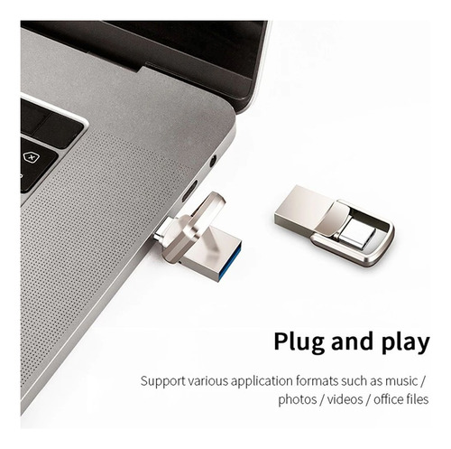 Imagen 3 de 5 de Pendrive 1tb Dual (960gb Disponibles) Para Pc Noteb Celular