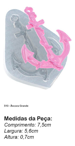 Molde De Silicone 513 - Âncora Grande - Fundo Do Mar