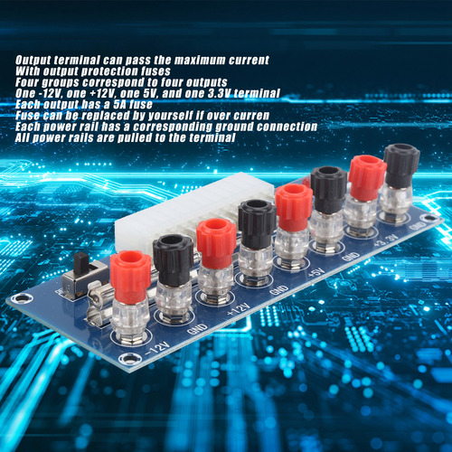 Placa De Alimentación Atx De 24 Pines Para Chasis De Computa