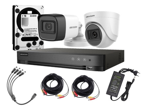 Kit Profesional Hikvision 2 Camara Exterior Fhd 1080p Dd 1tb