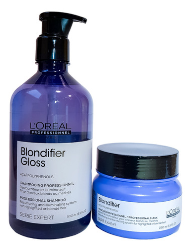 L'oréal Kit Blondifier Gloss Shampoo + Mascarilla - Rubios