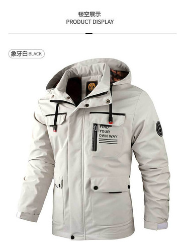 Chamarra Casual En Inglés, Francés Y Español, Parka, Otoño