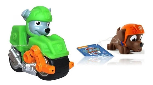 Pack Paw Patrol Hora Del Baño Figura Agua Rocky Zuma