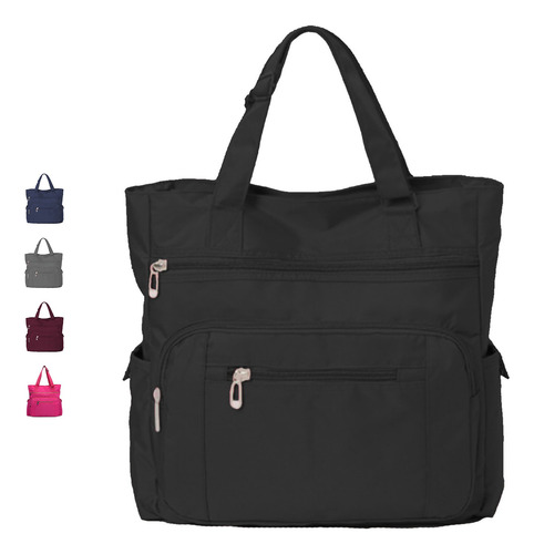 Lote De 5 Bolsas Grande De Moda Impermeable Unisex Mayoreo Surtido Liso Níquel Correa Al Color De La Bolsa