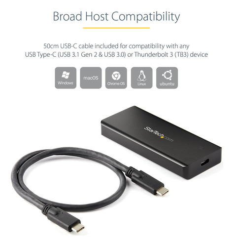 Estuche De Ssd Pcie Nvme M.2 Usb-c 10gbps Startech.com -