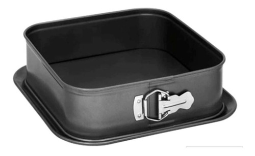 Molde Desmontable Cuadrado 24 Cm Patisse Color Negro
