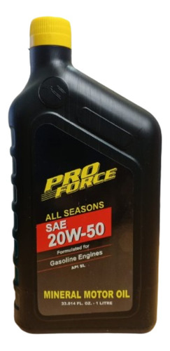 Aceite Motor Sae 20w50 Mineral 1 Litro