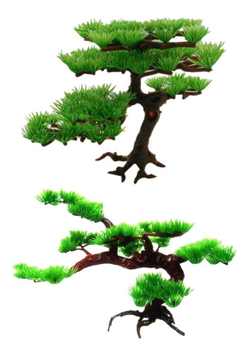 Imagen 11 de 11 de 2 Pedazo De La Decoración Del Árbol De Pino Verde Tanque