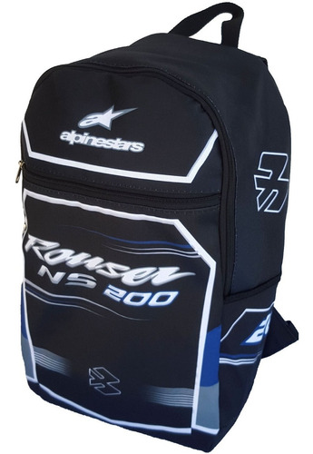 Mochila Para Casco De Moto Rouser Ns 200 Bajaj 20 Litros Azu