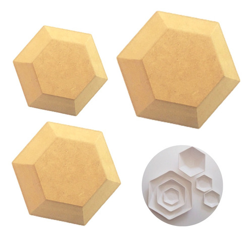 Oferta! 3 Moldes Hexagonales (16,21, 25 Cms) Para Cerámica