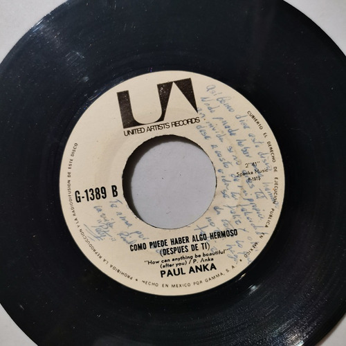 Disco 45 Rpm: Paul Anka- Hombre De Una Mujer