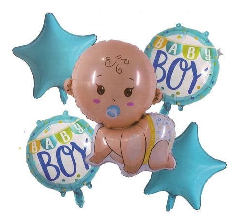 Kit Globos Metálicos En Forma Bebé Baby Shower Girl -boy #48