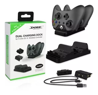 Carga Y Juega Base Cargadora Doble Para Controles Xbox