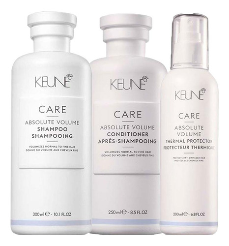 Kit Keune Absolute Volume Sh- Sh E Cond E Protetor Térmico