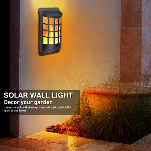 Aityvert Luces Solares De Llama Al Aire Libre, Impermeables,