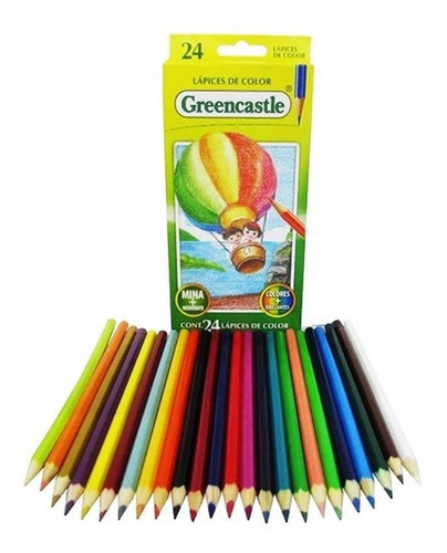 Lapices De Colores Greencastle X24 Colores Largos