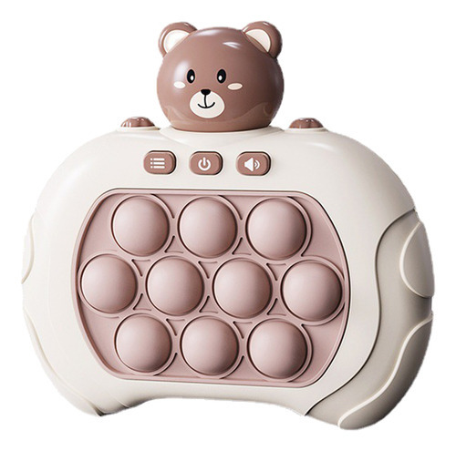 Juguete sensorial Quick Push Bubble Whack-a-Mole para perros, color marrón