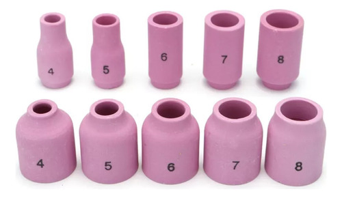 49pcs Tig Soldadura Antorcha De Gas Stubby #10 Copa De Vidri
