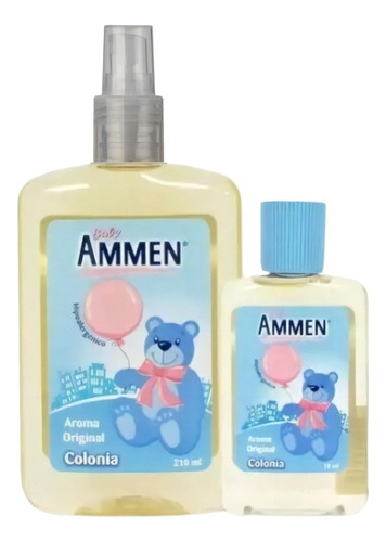 Colonia Ammen Pack 120ml + 75ml Hipoalergénicas Bebé