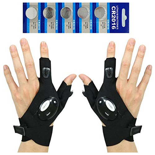 1 Par De Guantes De Pesca Al Aire Libre 2 Linterna Led ...