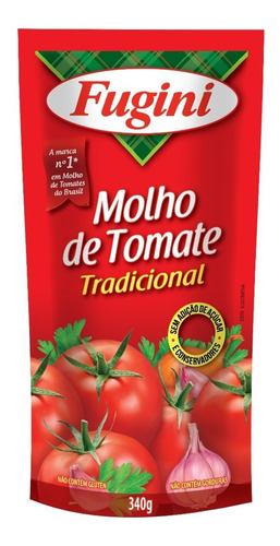 Molho De Tomate Tradicional Fugini Sache 340 G