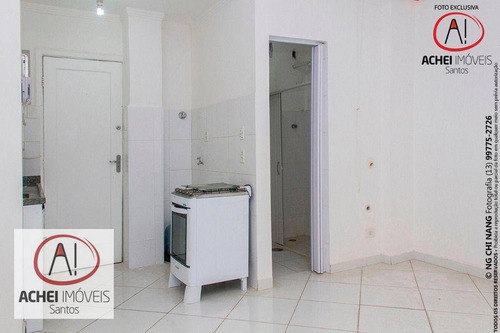 Imagem 6 de 17 de Kitnet Reformada, Com 1 Dormitório, Vaga Coletiva À Venda, 20 M² Por R$ 166.000 - Embaré - Santos/sp - Kn0286