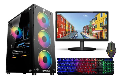 Pc Gamer Amd Ryzen 5 5600gt - 16gb Ddr4 - Ssd 240gb - Radeon Vega 7 - Monitor 19'' - Kit Gamer Rgb
