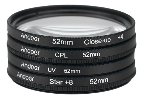 Andoer? 52mm Uv + Cpl + Primer Plano + 4 + Estrella De 8