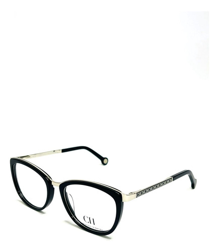 Lentes Carolina Herrera Para Graduar Plata Negro Vhe092k Plateado