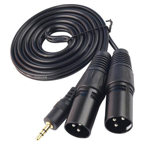 2 Cable De Divisor Estéreo De 3,5 Mm De 1/8  A Doble Xlr