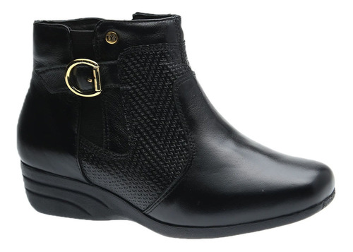 Bota Feminina  Em Couro Roma Preto 1069 Doctor Shoes Doctor 