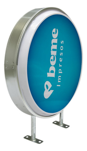 Anuncio Luminoso Circular 50 Cm Diámetro Sin Impresión
