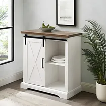 Comprar Walker Edison Abbey Modern Farmhouse Sliding X Barn Door Acc